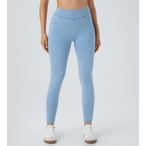 NWT Halara Flex™ High Waisted Pocket Denim Casual Leggings 3X - Picture 1 of 16